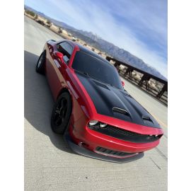 DCG08AHRDYFHW | 2008-2023 Dodge Challenger Type Red Eye Style Functional Heat Extractor Ram Air Hood | Amerihood