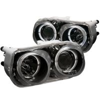 1994-1997 ACURA INTEGRA PROJECTOR HEADLIGHTS BLACK w/ HALO