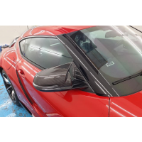 2020 Toyota Supra Carbon Fiber Mirror Cap Full Replacements Gloss