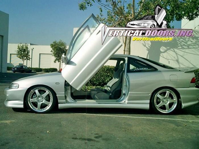 Juego De 4 Manijas De Puerta Para Acura Integra Sedán 4DR (1994-2001) - Color Negro, Plástico, Con Hardware