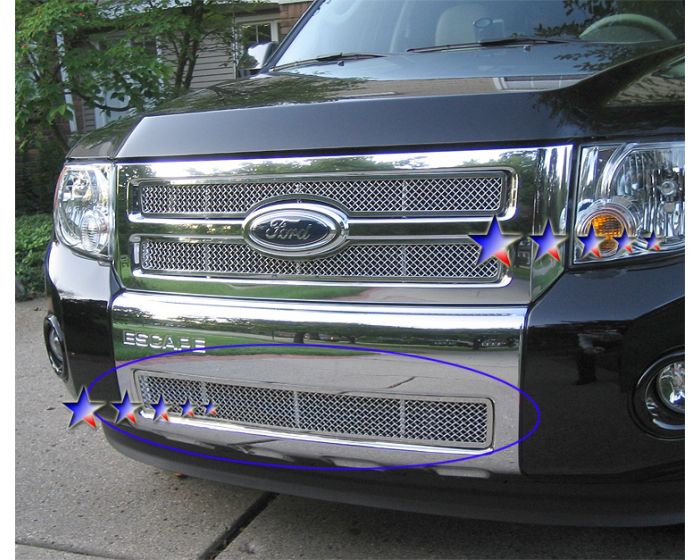 APS Compatible with 08-12 2011 2012 Ford Escape Billet Grille Grill Combo Insert F67828A 
