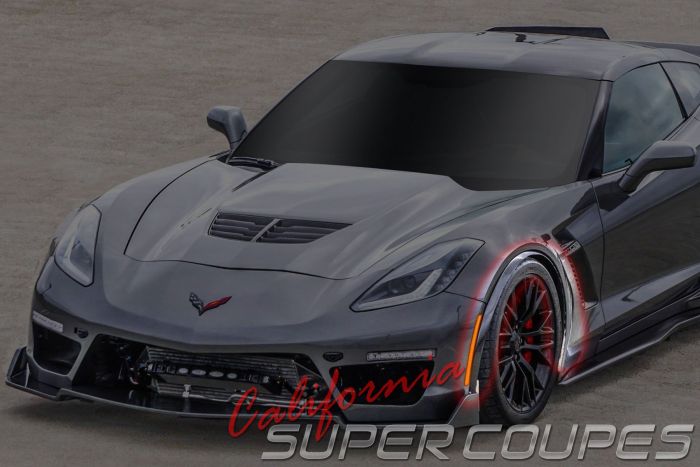 2014-2019 Chevrolet Corvette C7 Carbon Fiber Front Fender Moldings Z06