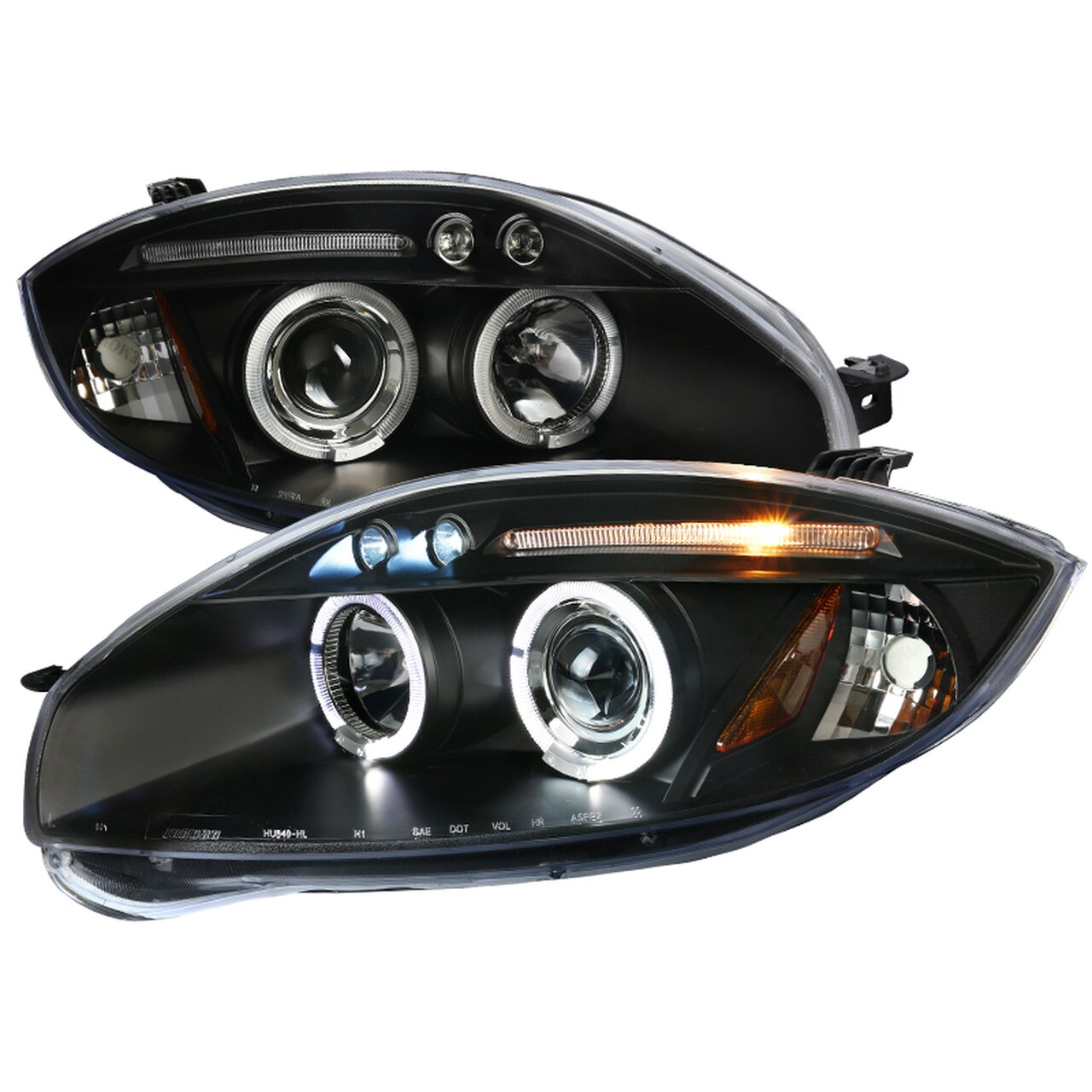 2006-2011 Mitsubishi Eclipse Halo Projector Headlights (Matte Black Housing/Clear Lens)